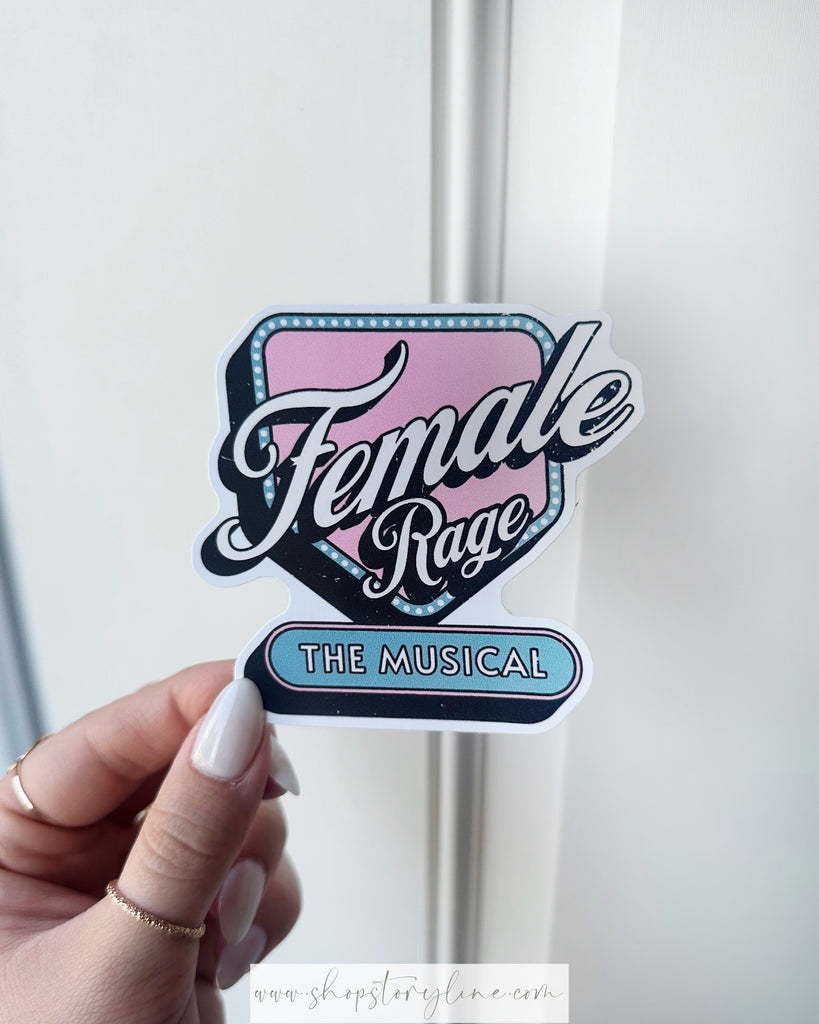 Female Rage: The Musical (Neon Sign) Sticker